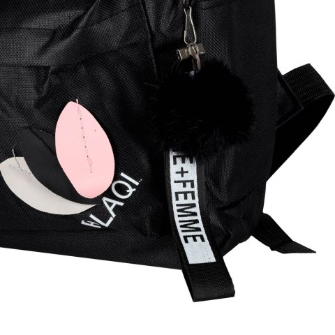 Plecak szkolny młodzieżowy jednokomorowy czarny Kik Sp. z o. o. Sp. k.