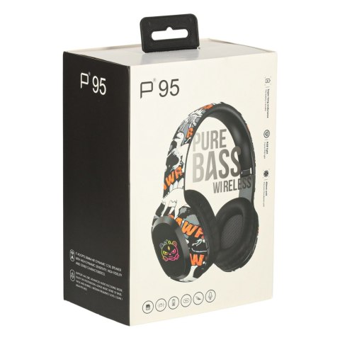 Słuchawki bezprzewodowe nauszne Bluetooth Gaming Sport czarne Kik Sp. z o. o. Sp. k.