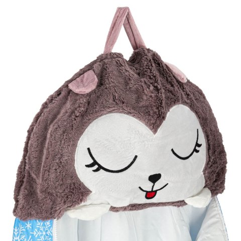 Śpiwór do spania dla dzieci turystyczny poduszka 2w1 125x50cm niebieski Kik Sp. z o. o. Sp. k.