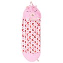 Śpiwór do spania dla dzieci turystyczny poduszka 2w1 125x50cm różowy Kik Sp. z o. o. Sp. k.