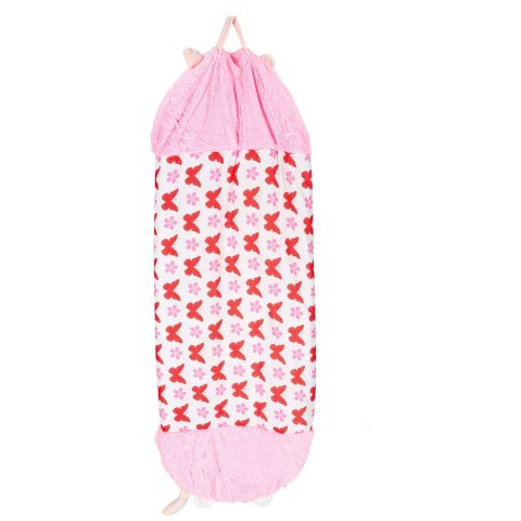 Śpiwór do spania dla dzieci turystyczny poduszka 2w1 125x50cm różowy Kik Sp. z o. o. Sp. k.