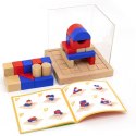 Viga Toys VIGA Drewniana Gra Budowanie Klocki 3D Montessori