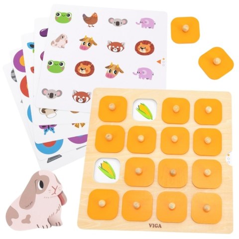Viga Toys Viga Memory Gra Pamięciowa Zgadnij Obrazki 10 Kart Montessori