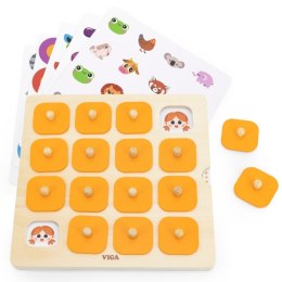 Viga Toys Viga Memory Gra Pamięciowa Zgadnij Obrazki 10 Kart Montessori