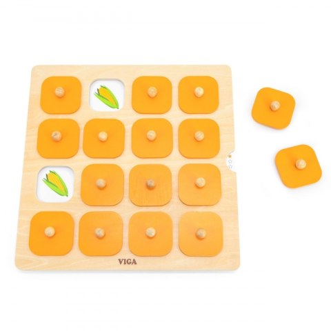 Viga Toys Viga Memory Gra Pamięciowa Zgadnij Obrazki 10 Kart Montessori