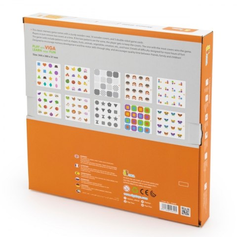 Viga Toys Viga Memory Gra Pamięciowa Zgadnij Obrazki 10 Kart Montessori