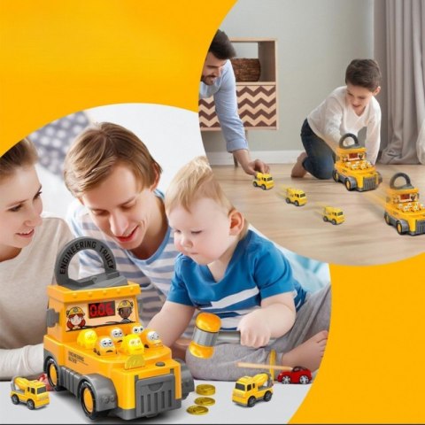 Woopie WOOPIE Gra Zręcznościowa Uderz Młotkiem Wbijak Plac Budowy z Akcesoriami