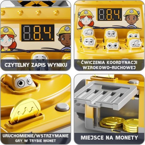 Woopie WOOPIE Gra Zręcznościowa Uderz Młotkiem Wbijak Plac Budowy z Akcesoriami