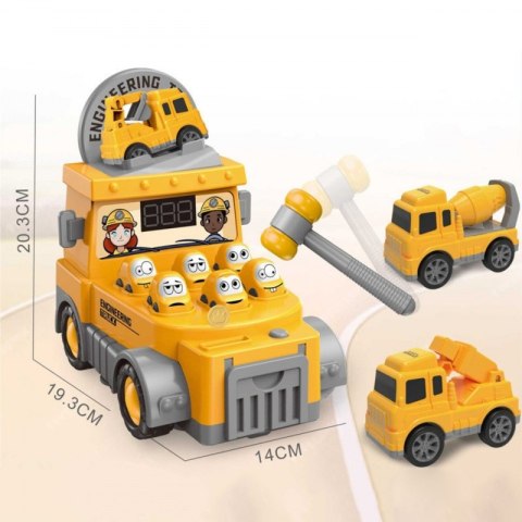 Woopie WOOPIE Gra Zręcznościowa Uderz Młotkiem Wbijak Plac Budowy z Akcesoriami