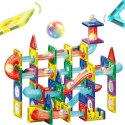 Woopie WOOPIE Klocki Magnetyczne Konstrukcyjne 3D Zestaw Edukacyjny Tor Kulkowy 105el.