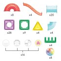 Woopie WOOPIE Klocki Magnetyczne Konstrukcyjne 3D Zestaw Edukacyjny Tor Kulkowy 105el.
