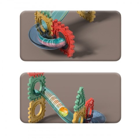Woopie WOOPIE Klocki Magnetyczne Konstrukcyjne 3D Zestaw Edukacyjny Tor Kulkowy 128el.