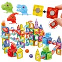 Woopie WOOPIE Klocki Magnetyczne Konstrukcyjne 3D Zestaw Edukacyjny Tor Kulkowy 170el.