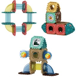 Woopie WOOPIE Klocki Magnetyczne Konstrukcyjne 3D Zestaw Edukacyjny Tor Kulkowy 228el.