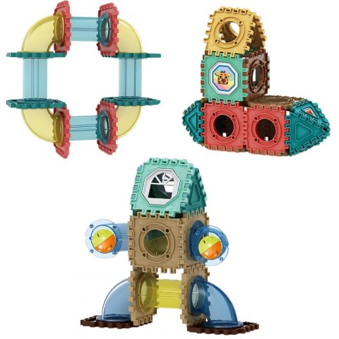 Woopie WOOPIE Klocki Magnetyczne Konstrukcyjne 3D Zestaw Edukacyjny Tor Kulkowy 228el.