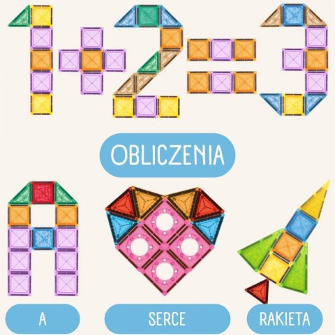 Woopie WOOPIE Klocki Magnetyczne Konstrukcyjne 3D Zestaw Edukacyjny Zamek Pojazdy110el..