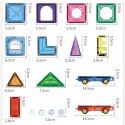 Woopie WOOPIE Klocki Magnetyczne Konstrukcyjne 3D Zestaw Edukacyjny Zamek Pojazdy110el..