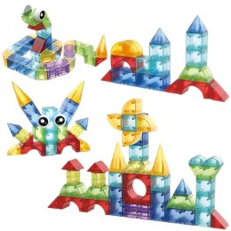 Woopie WOOPIE Klocki Magnetyczne Konstrukcyjne Sześciany 3D Zestaw Edukacyjny 63 el.