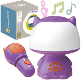Woopie WOOPIE Multifunkcyjna Lampka RGB Głośnik Bluetooth Karaoke Modulator Głosu Karta SD AUX Fioletowa