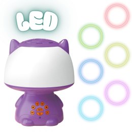 Woopie WOOPIE Multifunkcyjna Lampka RGB Głośnik Bluetooth Karaoke Modulator Głosu Karta SD AUX Fioletowa