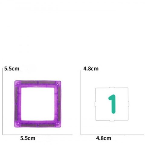 Woopie WOOPIE Przestrzenne Klocki Magnetyczne Nauka Liczb 70 Elementów