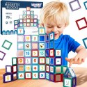 Woopie WOOPIE Przestrzenne Klocki Magnetyczne Nauka Liter 70 Elementów