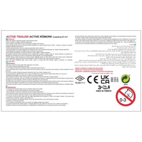 Woopie WOOPIE Przyczepka ACTIVE TRAILER Żółta 35 kg