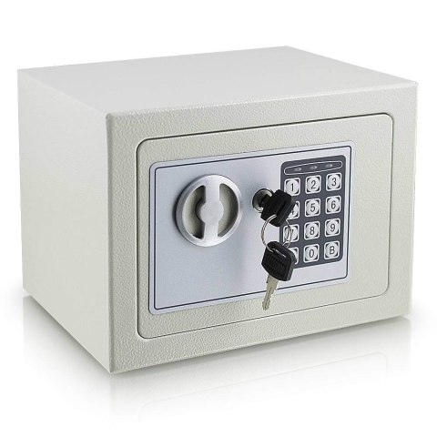 Bituxx SEJF ELEKTRONICZNY MINI BIUROWY JASNY SZARY