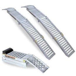 Bituxx Składane Rampy Najazdowe Stalowe 200 cm 250 kg/szt (1100 kg) komplet ramp