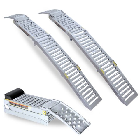 Bituxx Składane Rampy Najazdowe Stalowe 200 cm 250 kg/szt (1100 kg) komplet ramp