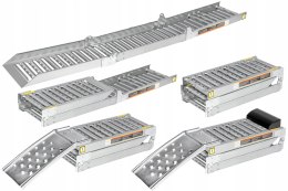 Bituxx Składane Rampy Najazdowe Stalowe 200 cm 250 kg/szt (1100 kg) komplet ramp