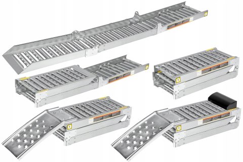 Bituxx Składane Rampy Najazdowe Stalowe 200 cm 250 kg/szt (1100 kg) komplet ramp