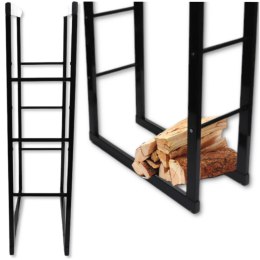 Bituxx Stojak na Drewno Kominkowe Bituxx Stalowy Smukły Design 150cm