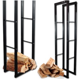 Bituxx Stojak na Drewno Kominkowe Stalowy Nowoczesny Design 150 cm Duża Pojemność