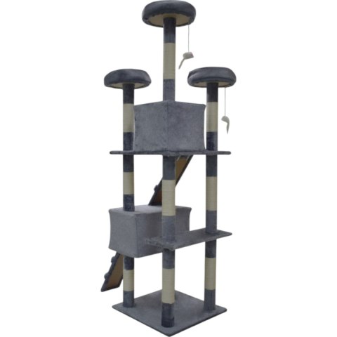 E-hurtownia DRAPAK DLA KOTA DUŻY 170cm WYSOKI LEGOWISKO DOMEK DRZEWKO JASNY SZARY