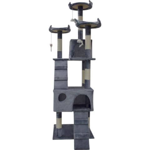 E-hurtownia DRAPAK DLA KOTA DUŻY 170cm WYSOKI LEGOWISKO DOMEK DRZEWKO JASNY SZARY