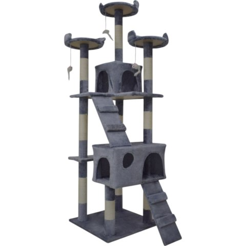 E-hurtownia DRAPAK DLA KOTA DUŻY 170cm WYSOKI LEGOWISKO DOMEK DRZEWKO JASNY SZARY