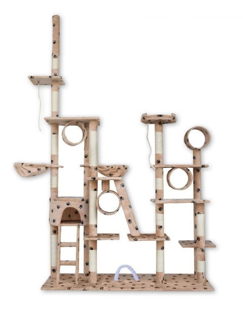 E-hurtownia DRAPAK DLA KOTA XXL DUŻY 255cm WIEŻA HAMAK TUBA DOMEK BEŻOWY W ŁAPKI