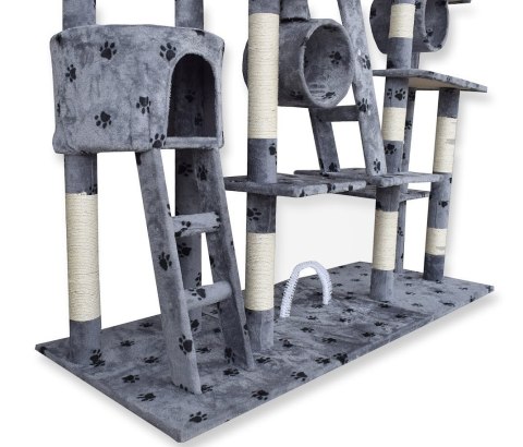 E-hurtownia DRAPAK DLA KOTA XXL DUŻY 255cm WIEŻA HAMAK TUBA DOMEK JASNY SZARY W ŁAPKI