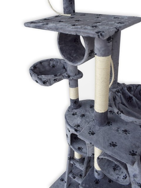 E-hurtownia DRAPAK DLA KOTA XXL DUŻY 255cm WIEŻA HAMAK TUBA DOMEK JASNY SZARY W ŁAPKI