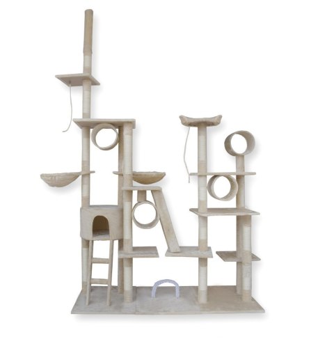 E-hurtownia DRAPAK DLA KOTA XXL DUŻY 255cm WIEŻA HAMAK TUBA DOMEK LEGOWISKO BEŻOWY