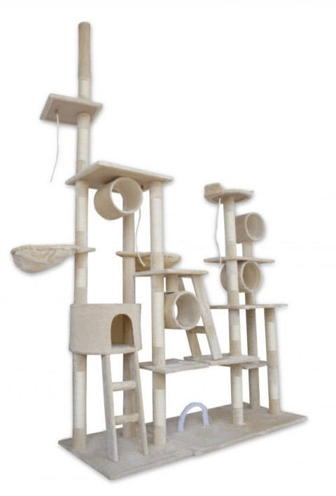 E-hurtownia DRAPAK DLA KOTA XXL DUŻY 255cm WIEŻA HAMAK TUBA DOMEK LEGOWISKO BEŻOWY