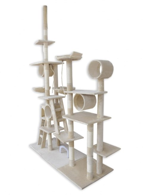 E-hurtownia DRAPAK DLA KOTA XXL DUŻY 255cm WIEŻA HAMAK TUBA DOMEK LEGOWISKO BEŻOWY