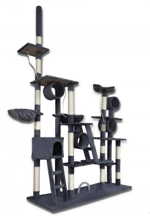 E-hurtownia DRAPAK DLA KOTA XXL DUŻY 255cm WIEŻA HAMAK TUBA DOMEK LEGOWISKO CIEMNY SZARY