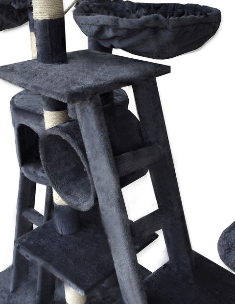 E-hurtownia DRAPAK DLA KOTA XXL DUŻY 255cm WIEŻA HAMAK TUBA DOMEK LEGOWISKO CIEMNY SZARY