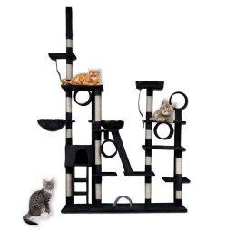 E-hurtownia DRAPAK DLA KOTA XXL DUŻY 255cm WIEŻA HAMAK TUBA DOMEK LEGOWISKO CZARNY