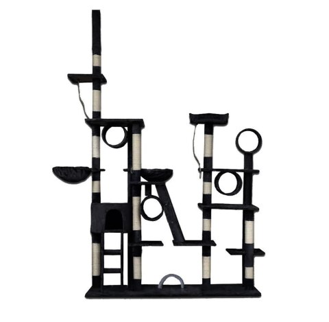 E-hurtownia DRAPAK DLA KOTA XXL DUŻY 255cm WIEŻA HAMAK TUBA DOMEK LEGOWISKO CZARNY