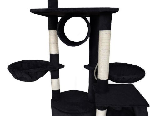 E-hurtownia DRAPAK DLA KOTA XXL DUŻY 255cm WIEŻA HAMAK TUBA DOMEK LEGOWISKO CZARNY