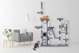 E-hurtownia DRAPAK DLA KOTA XXL DUŻY 255cm WIEŻA HAMAK TUBA DOMEK LEGOWISKO JASNY SZARY