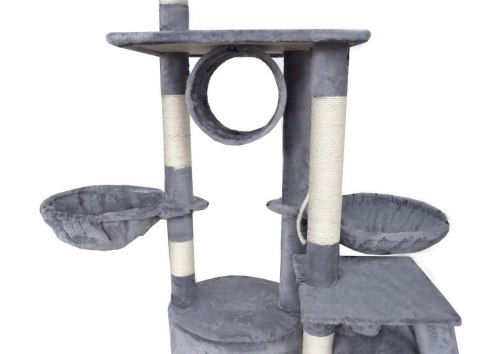 E-hurtownia DRAPAK DLA KOTA XXL DUŻY 255cm WIEŻA HAMAK TUBA DOMEK LEGOWISKO JASNY SZARY